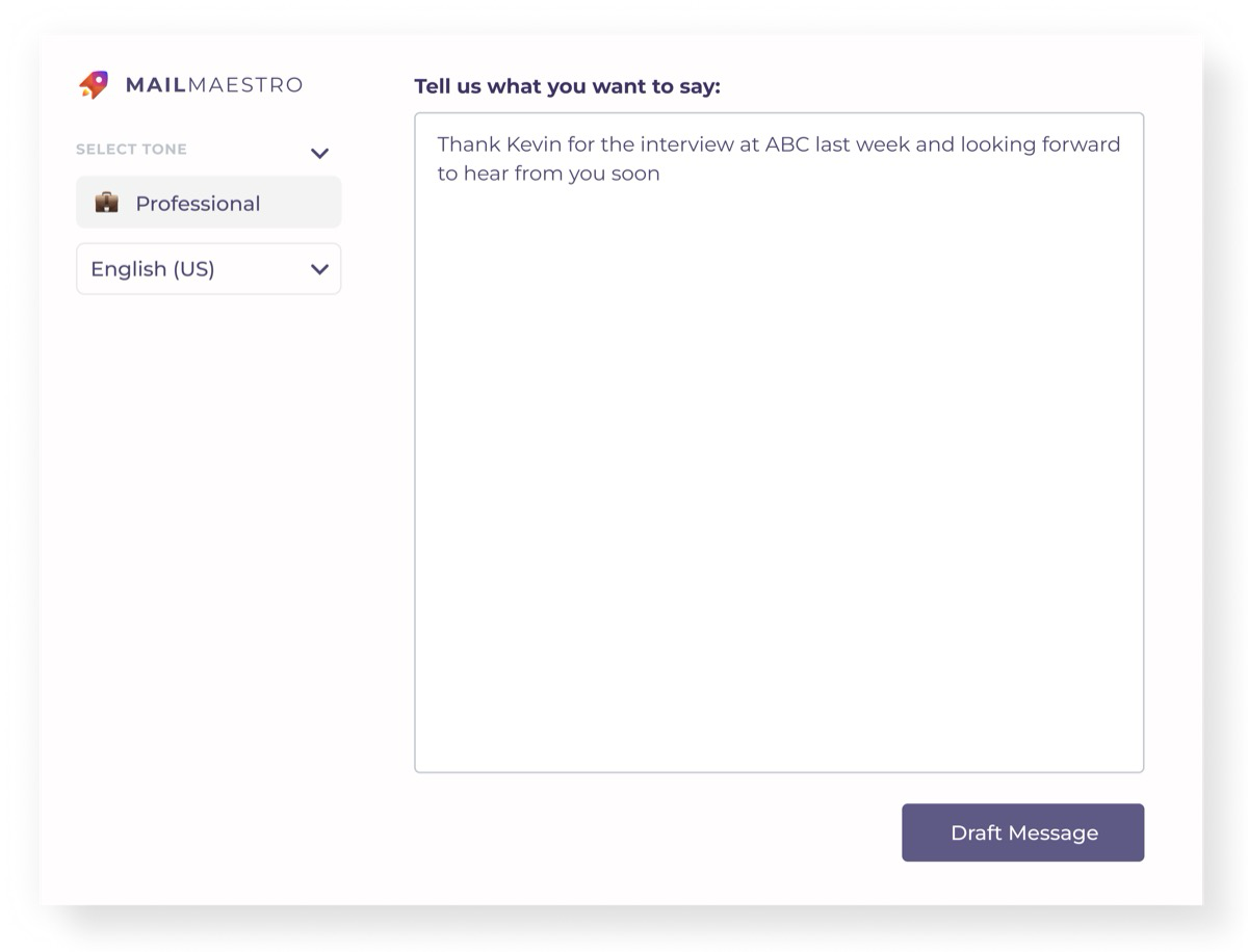 User types their prompt